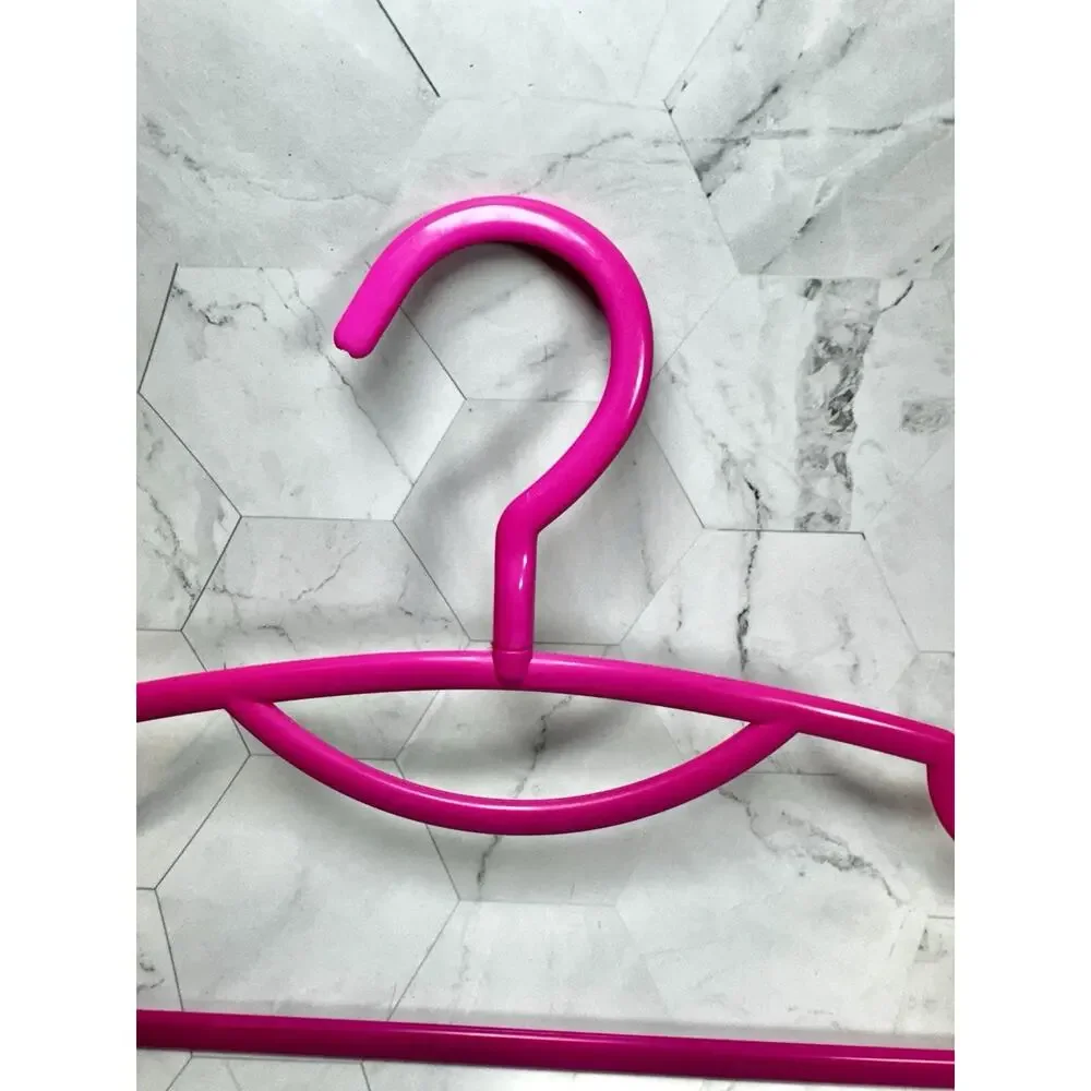 Hot Pink Petite 16 Inch Slim Line Shirt/Pant Hangers Rotating Hook (36 Pack)